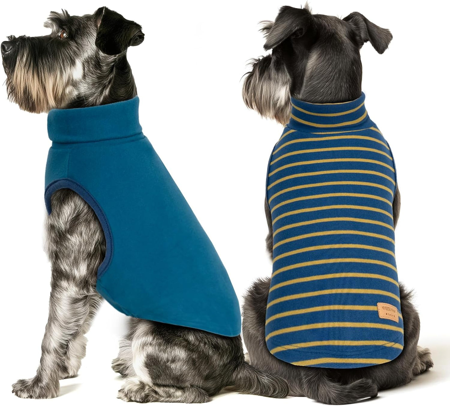 KYEESE 2Pack Dog Sweater Warm Pets Coats Soft Dog Sweaters for Small Dogs Male Stretchy Dogs Clothes Turtleneck Small Pet Sweaters Pullover Pets Sweatshirt