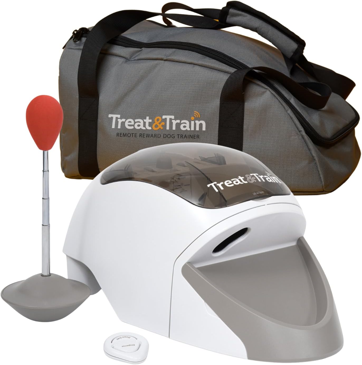 Treat&Train® - Remote Treat Dispensing Dog Training System, Positive Reinforcement, Calm Behavior, Distraction Avoidance (Treat&Train® Remote Dog Trainer with Carry Bag)