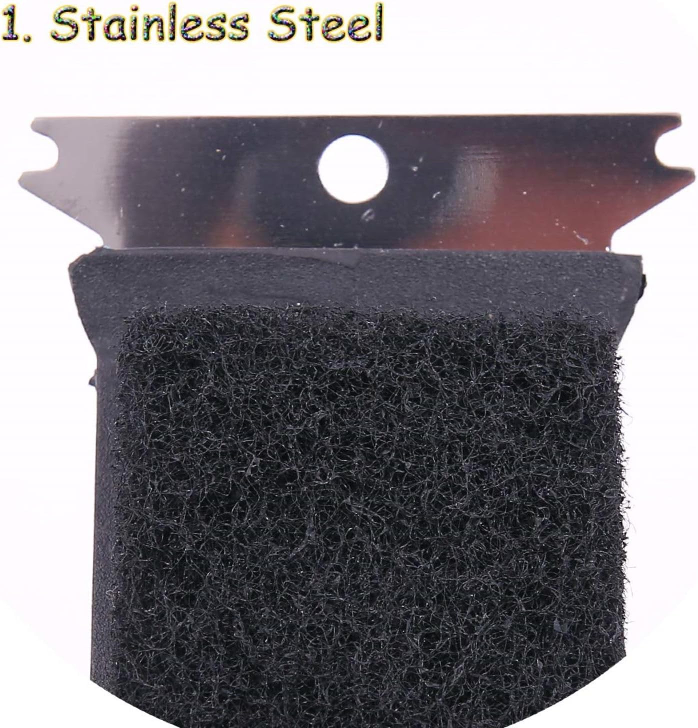 QBLEEV Stainless Steel Triangle Long Bird Cleaning Brush, Multi-Function Three-in-one Long Handle Brush, Pet Supply Cage Accessory for Parrot Birds