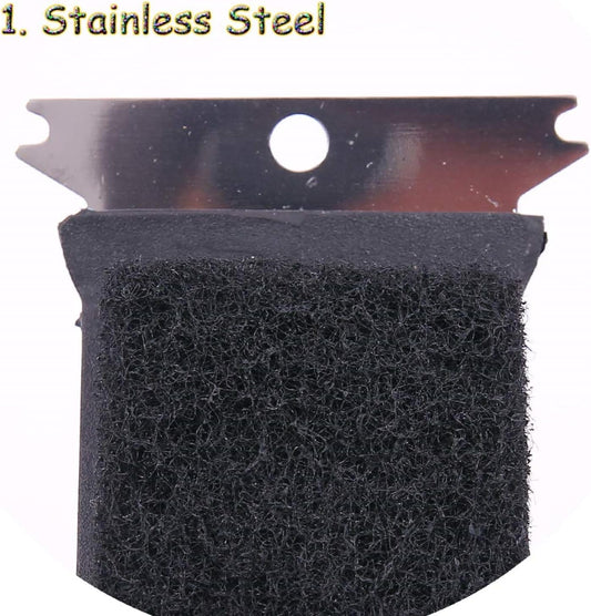 QBLEEV Stainless Steel Triangle Long Bird Cleaning Brush, Multi-Function Three-in-one Long Handle Brush, Pet Supply Cage Accessory for Parrot Birds