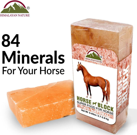 Licking Salt for Horse, 100% Pure Himalayan Pink Salt Chunks, 6 LBS, Animal Feed Salt Chunks, Horse Salt Licks, Natural Mineral Salt - Pack of 2