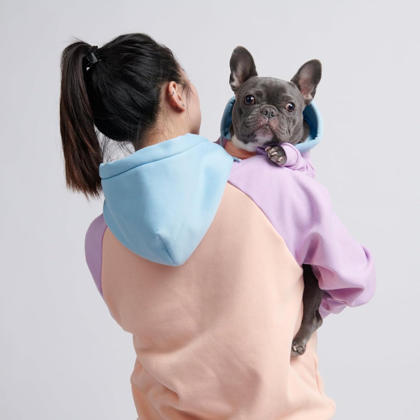 Spark Paws Dog Hoodie – Premium Dog Sweater for Small, Medium, and Large Dogs | Warm Outfits for French Bulldogs, Pitbull, Puppy, Winter Jacket Alternative - Cotton Candy - L