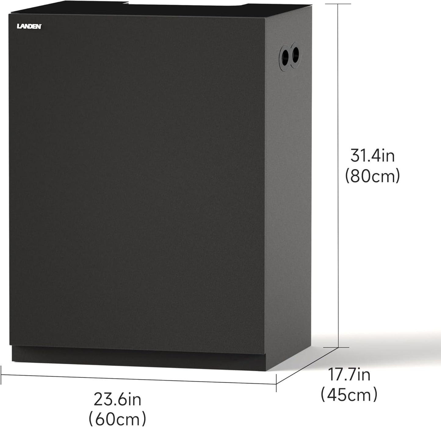 LANDEN Aquarium Wooden Stand and Cabinet for up to 30 Gal Tank, Fish Reptile Sea Salt WaterTank Stand, Nano Foam Leveling Mat Included, W23.6xD17.7xH31.5 in, Wooden Matte Black Painted(Stand Only)