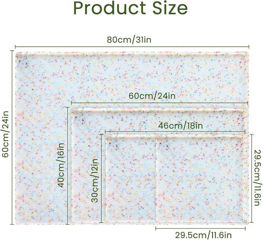 Ptlom Dog Food Mat Anti-Slip Dog Bowl Mats for Food and Water, Waterproof Pet Placemat Prevents Messy Spill to Floor, Silicone Puppy Feeding Tray for Small, Medium and Large Dogs Cats