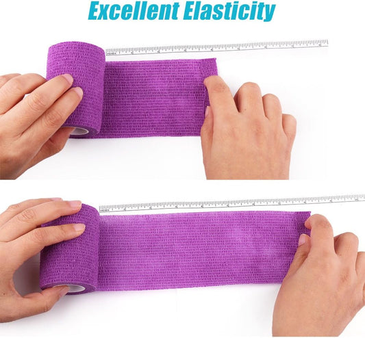 LotFancy Vet Wrap for Horses, 10 Pack, 3 inch by 5 Yards, Self Adhesive Bandage Wrap, Non-Woven Medical First Aid Tape for Pet Dog Cat Ankle Sprains & Swelling, Horse Leg Wraps