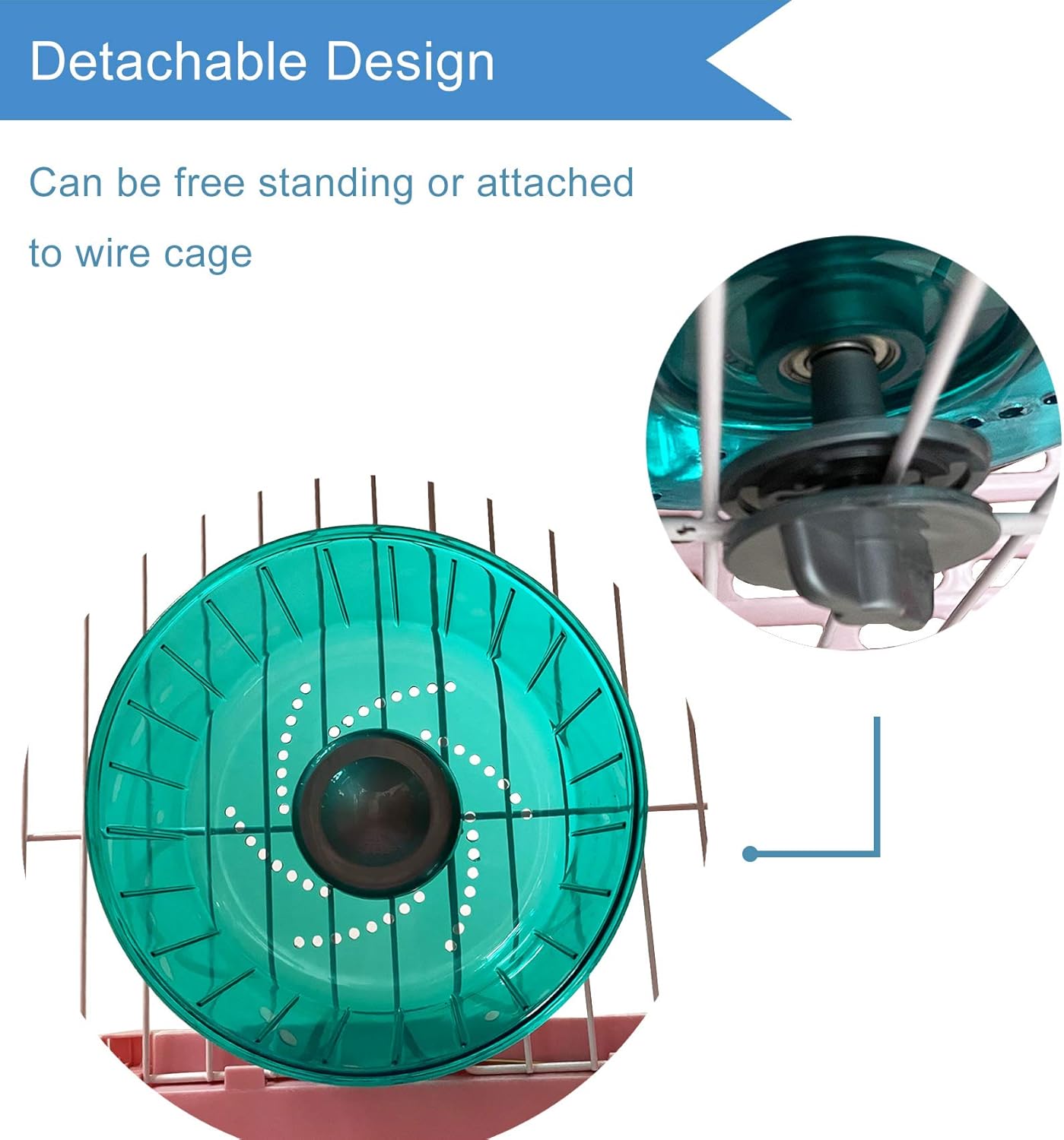 Petest Hamster Exercise Wheel, Silent Spinner Hamster Running Wheels, Diameter 6.7 inch, Green