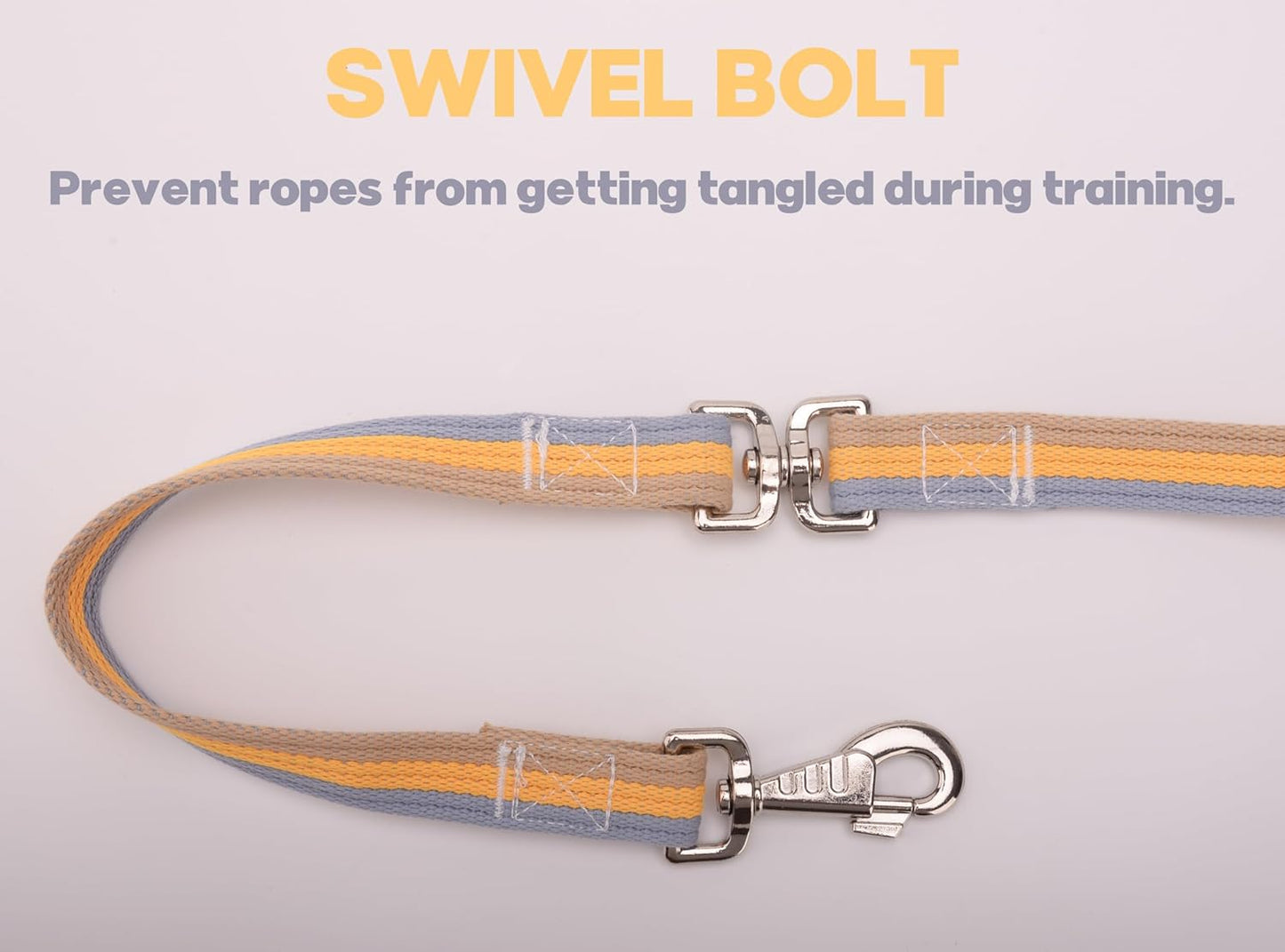 Cord Cotton Lunge Line with Rubber Stop，Equine Lunge Line for Horses with Swivel Bolt Snap，24 ft (Contrasting Colors, 24ft)