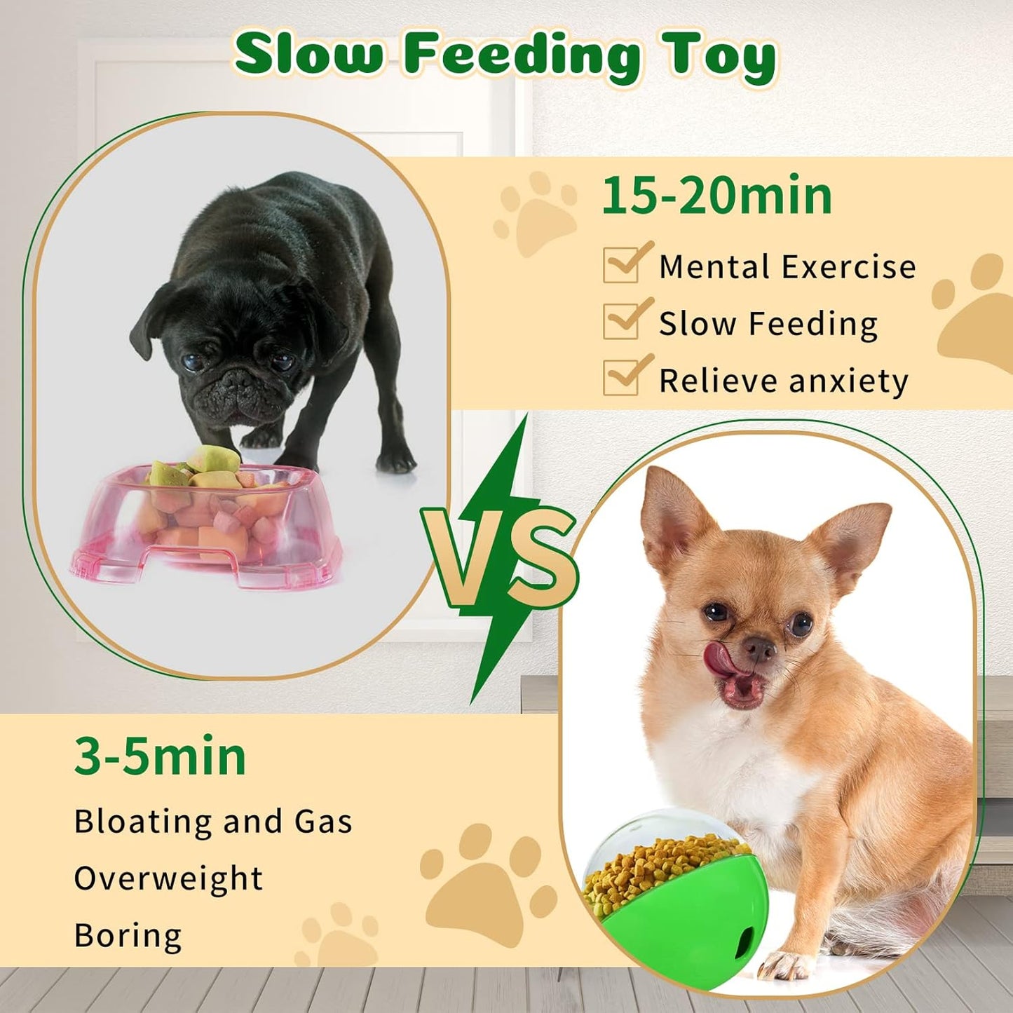 Treat Dispensing Dog Toys - Interactive Puzzle & Slow Feeder Ball for Small, Medium & Large Dogs