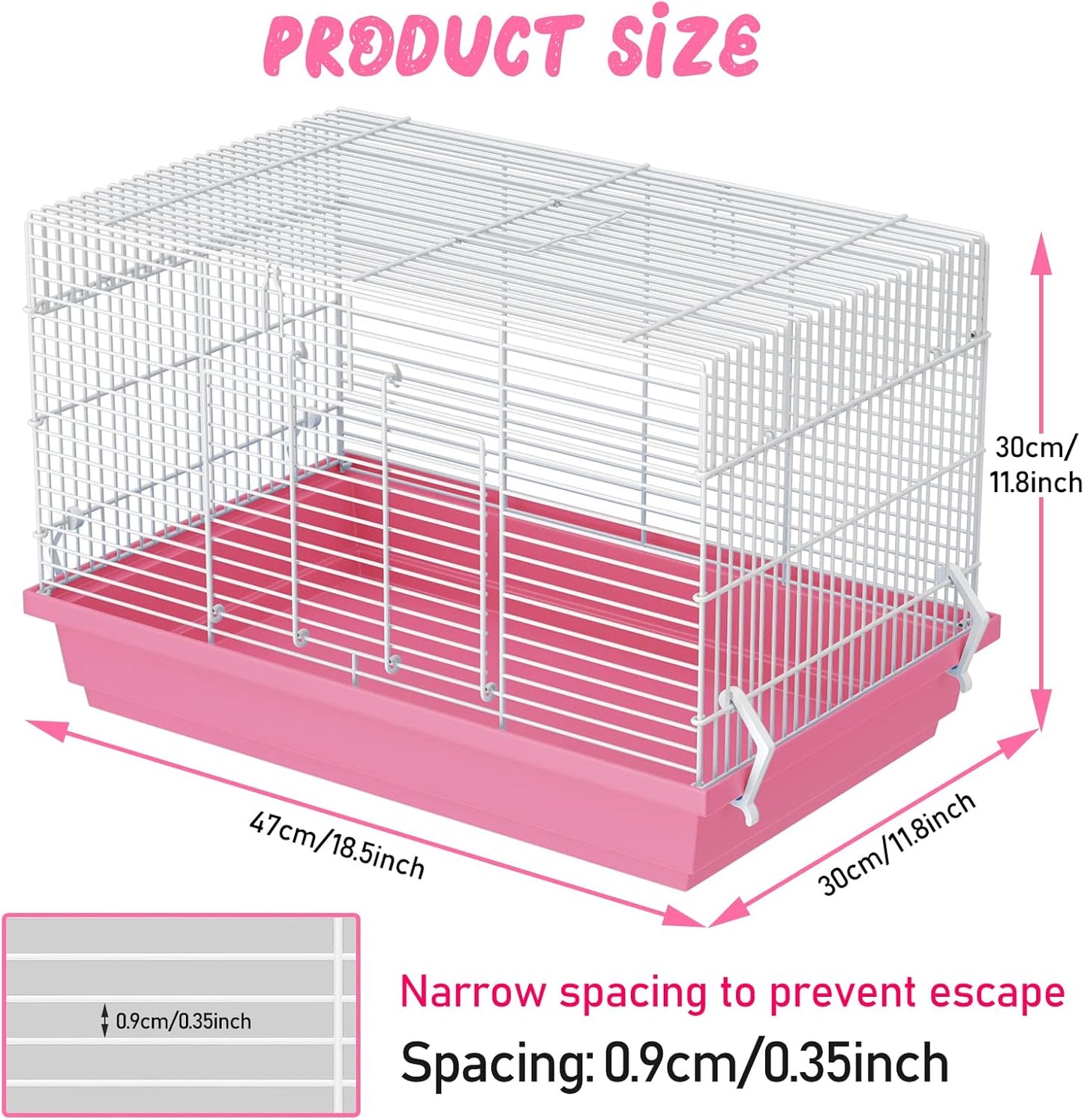 Hamster Cages, Small Animal Travel Cages - Ideal for Temporarily Transporting or Carrying Hamsters, Guinea Pigs, Rats, Parrots, Birds, Squirrels and Other Small Animals.