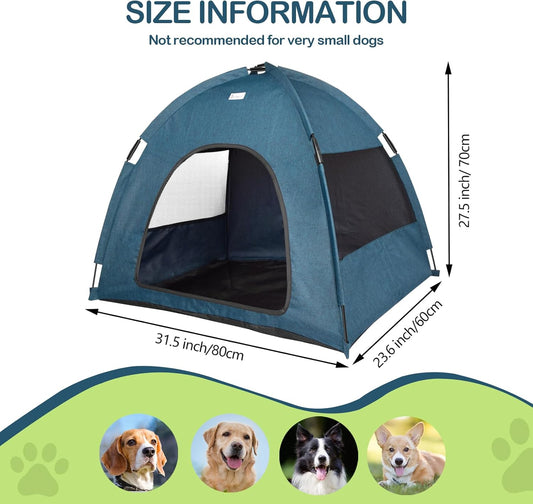 Navy Blue Large Outdoor Cat & Dog Tent - Waterproof, Washable, Indoor/Outdoor, Cave Nest Bed