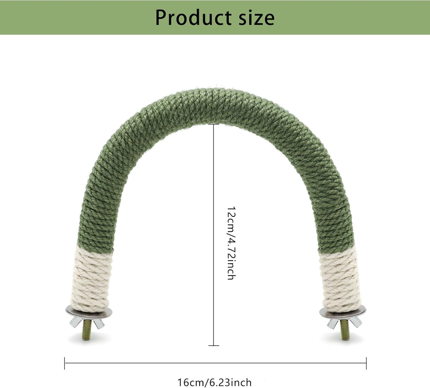 2 Pcs Bird Stand Perch U Shape Hemp Rope Green Wood Parrot Perches for Small Birds,Parakeets Macaw Cockatiels Conures Love Birds Finches,Bird Training Educational Stand Toys (Small-2 Pack)