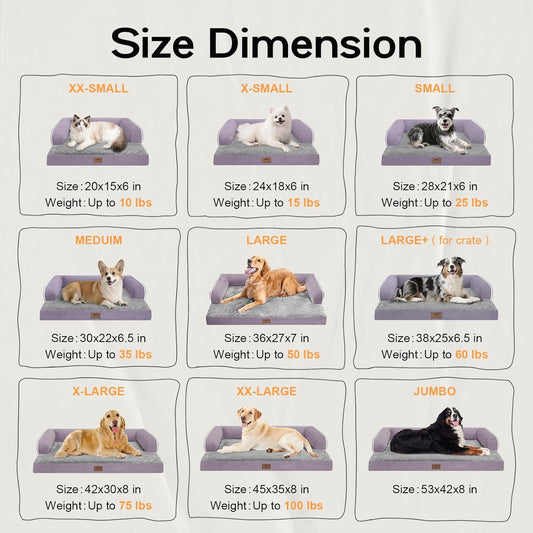 Small Dog Bed and Cat Sofa Waterproof Orthopedic Dog Beds for Small Dogs Cat Bed Comfy Pet Couch Sofa Beds with Washable Removable Cover & Non-Slip Bottom