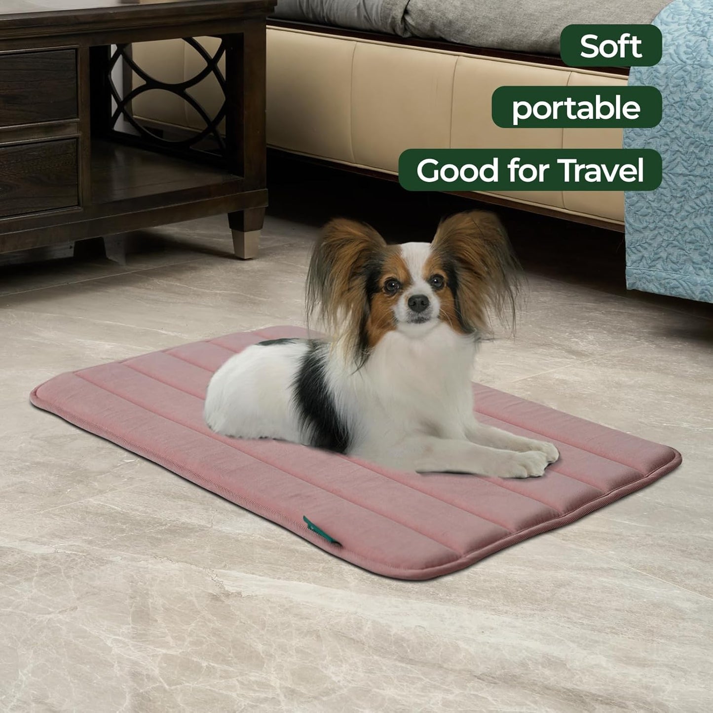 BALANCE Dog Crate Pad, Dog Foam Crate Mat Kennel Pad, Washable Water-Resistant Pet Bed Flat Dogs Cage Mat for Medium Dogs