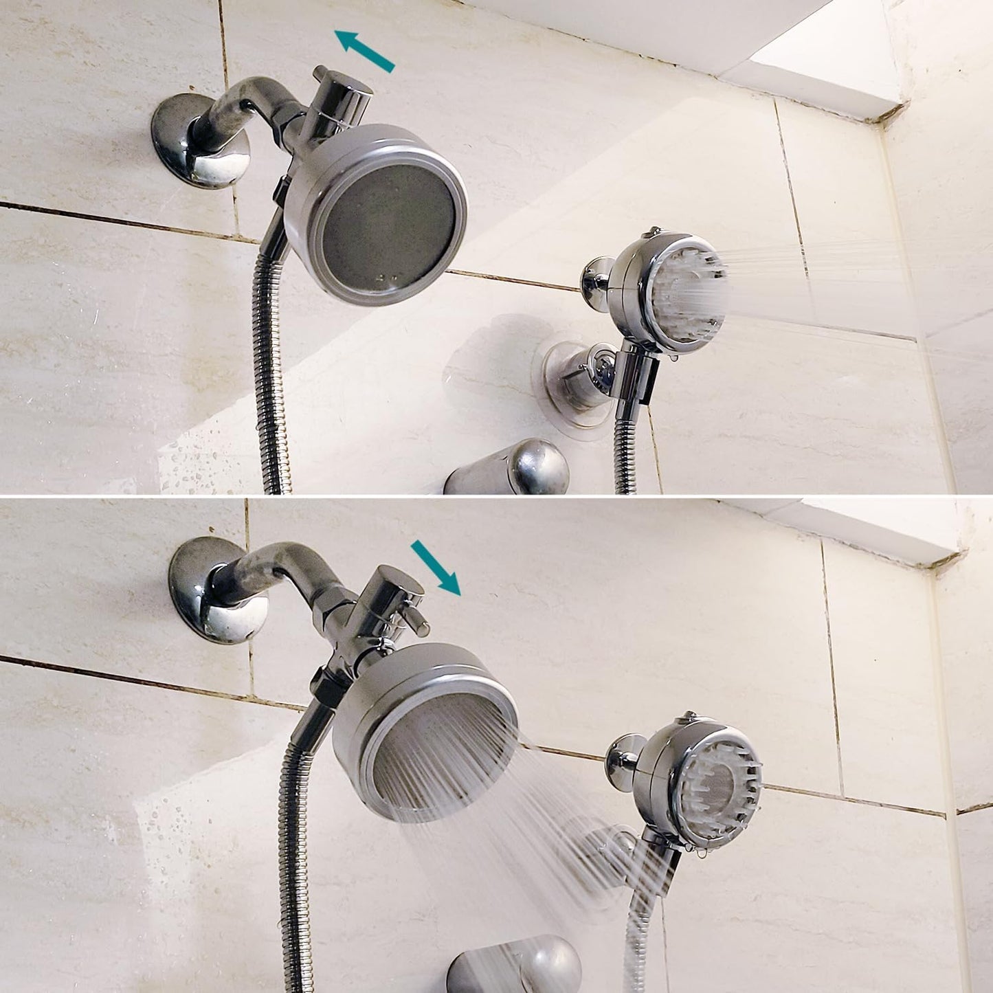 Pet Shower Set with 8.2ft Hose for Bathroom Shower Arm (Adhesive Holder)