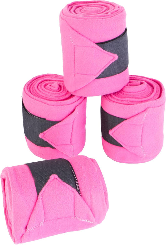 Horse Leg Bandage/Horse Leg wrap (Set of 4) Red, Blue, Navy Blue, Black, Pink, and White (Pink)