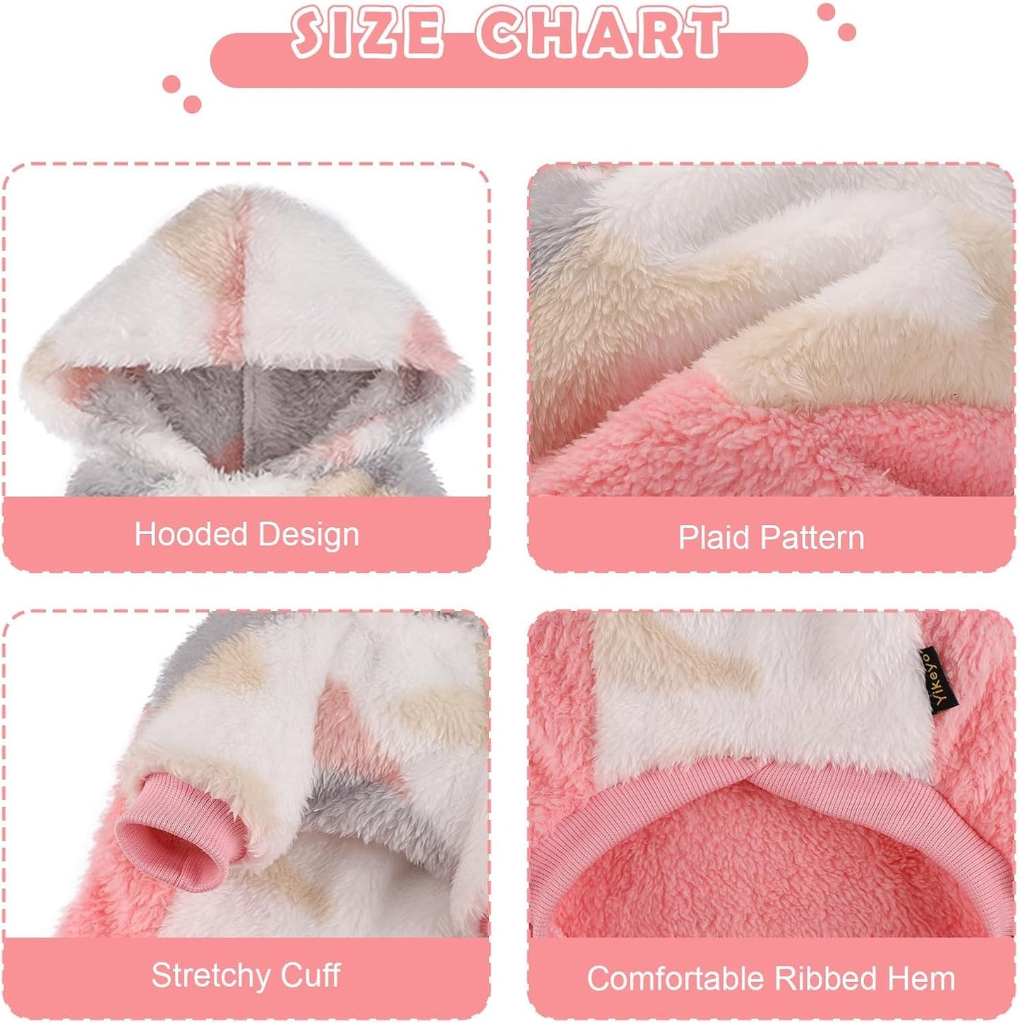Medium Dog Sweater for Small Dogs Hoodies,Winter Clothes Boy Girl Male Female,Warm Fleece Hoodies Pet Coat Apparel Outfit (Medium, Pink