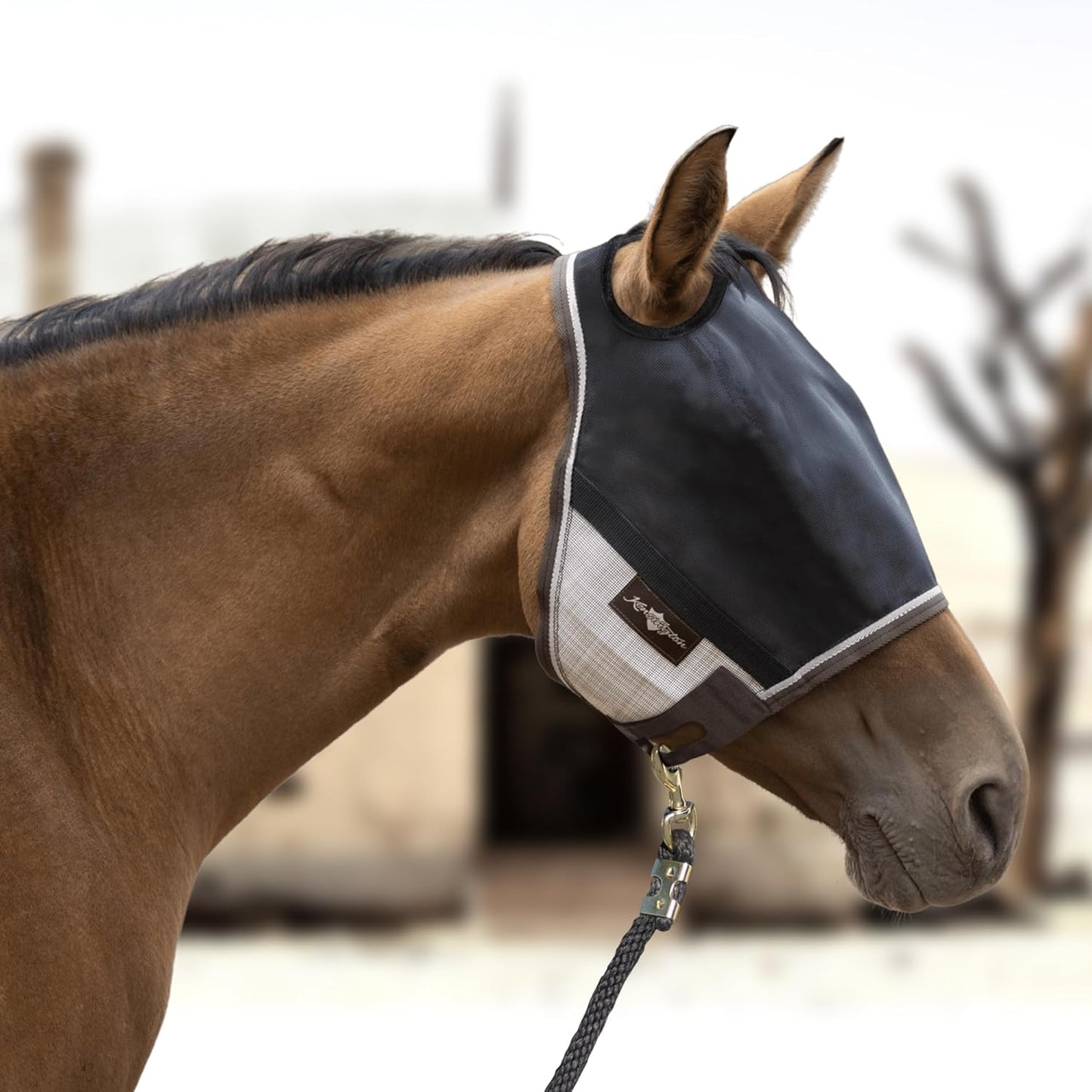 Kensington 90% UV Fly Mask CatchMask UViator - Without Ears & Forelock Freedom Web Trim Size: Medium Color: 500 - Desert Sand