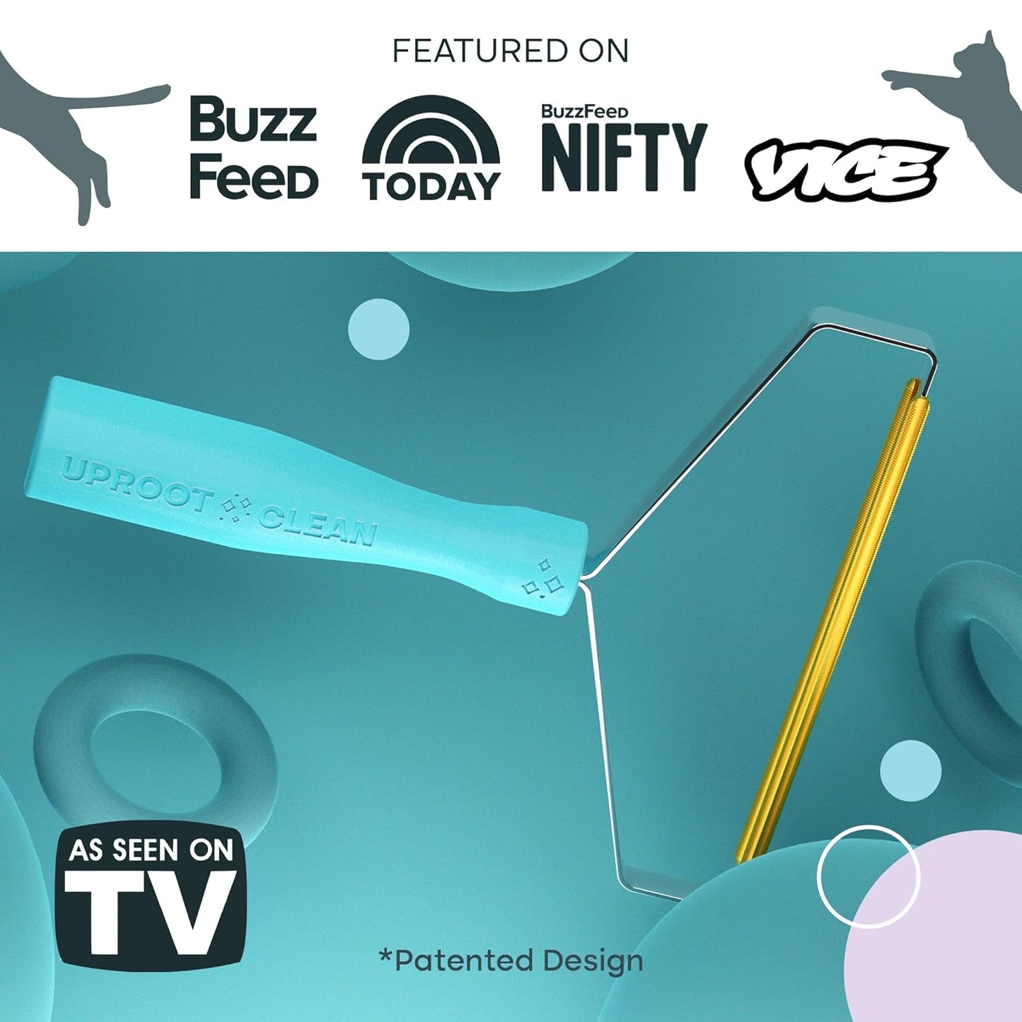 Uproot Cleaner Pro Pet Hair Removal Tool - Special Dog Hair Remover Multi Fabric Edge and Carpet Rake by Uproot Clean - Cat Fur Remover for Couch, Pet Towers, Rugs, Cat Mats and Trunks & Much More