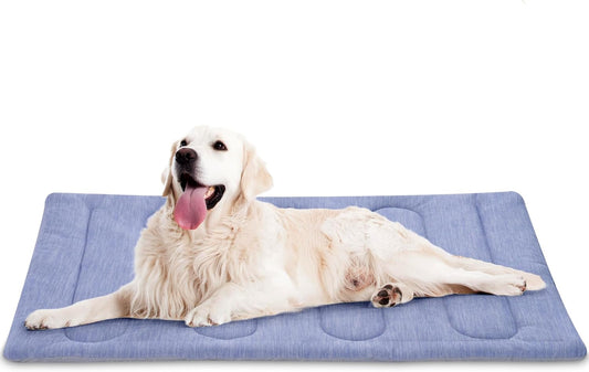 Cooling Mat for Large Dogs - Double-Sided Waterproof & Cool, Q-MAX>0.47, Portable Dog Cooling Mat for Summer. (M (28''x20''))