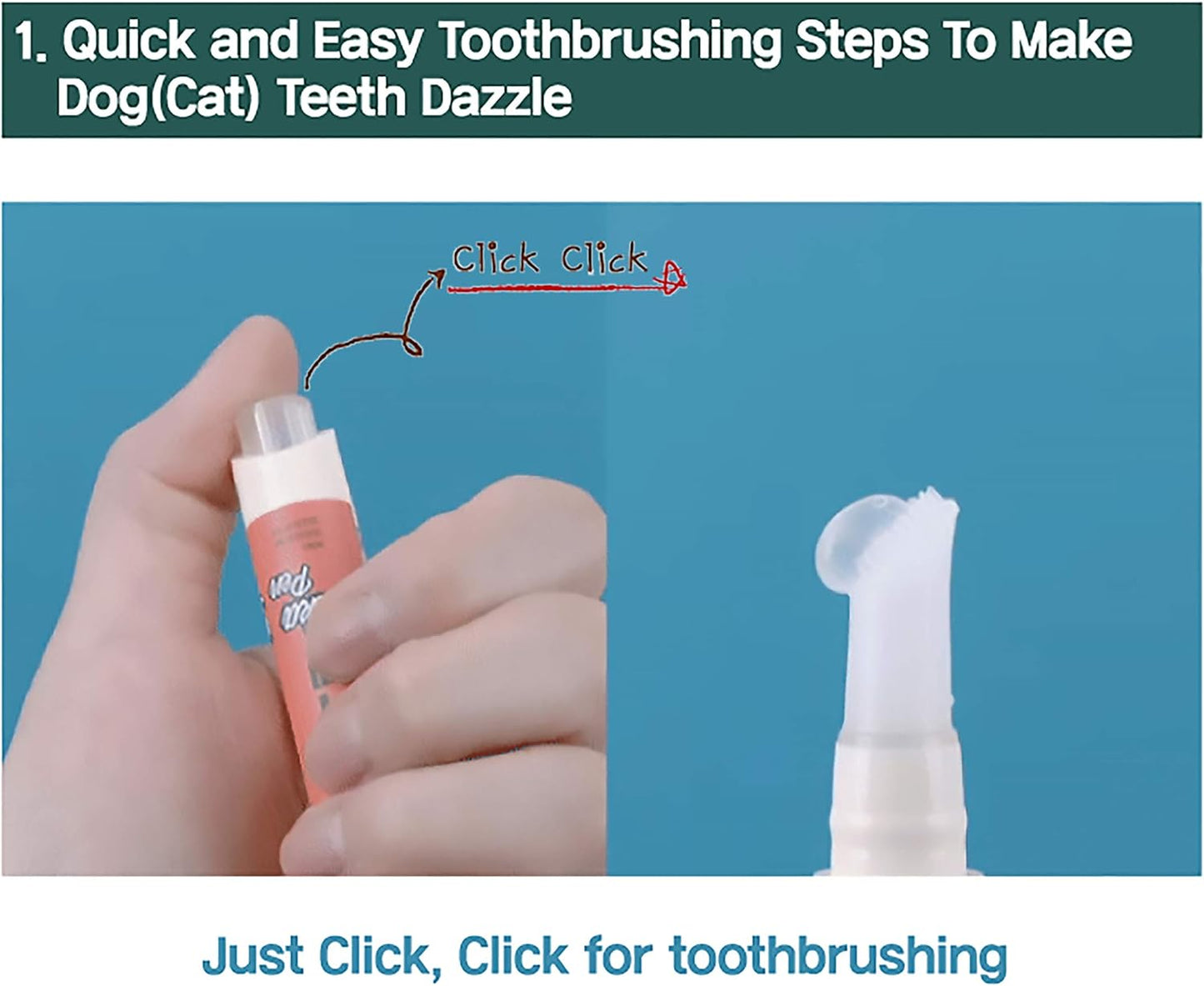 Cat Toothbrush & Toothpaste Kit – Flavor-Free Dental Gel for Cats – Finger Brush & Handle for Daily Oral Care – Plaque & Tartar Cleaning for Kittens and Adult Cats (1 Count, 1 Pack)