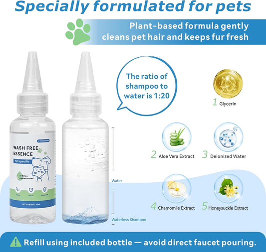 4-in-1 Pet Steam Brush for Dog & cat brush for shedding，Spray Hair Removal Comb with Waterless Shampoo–Self-Cleaning Pet Grooming Tool for Shedding, Anti-Static & Skin-Friendly Design