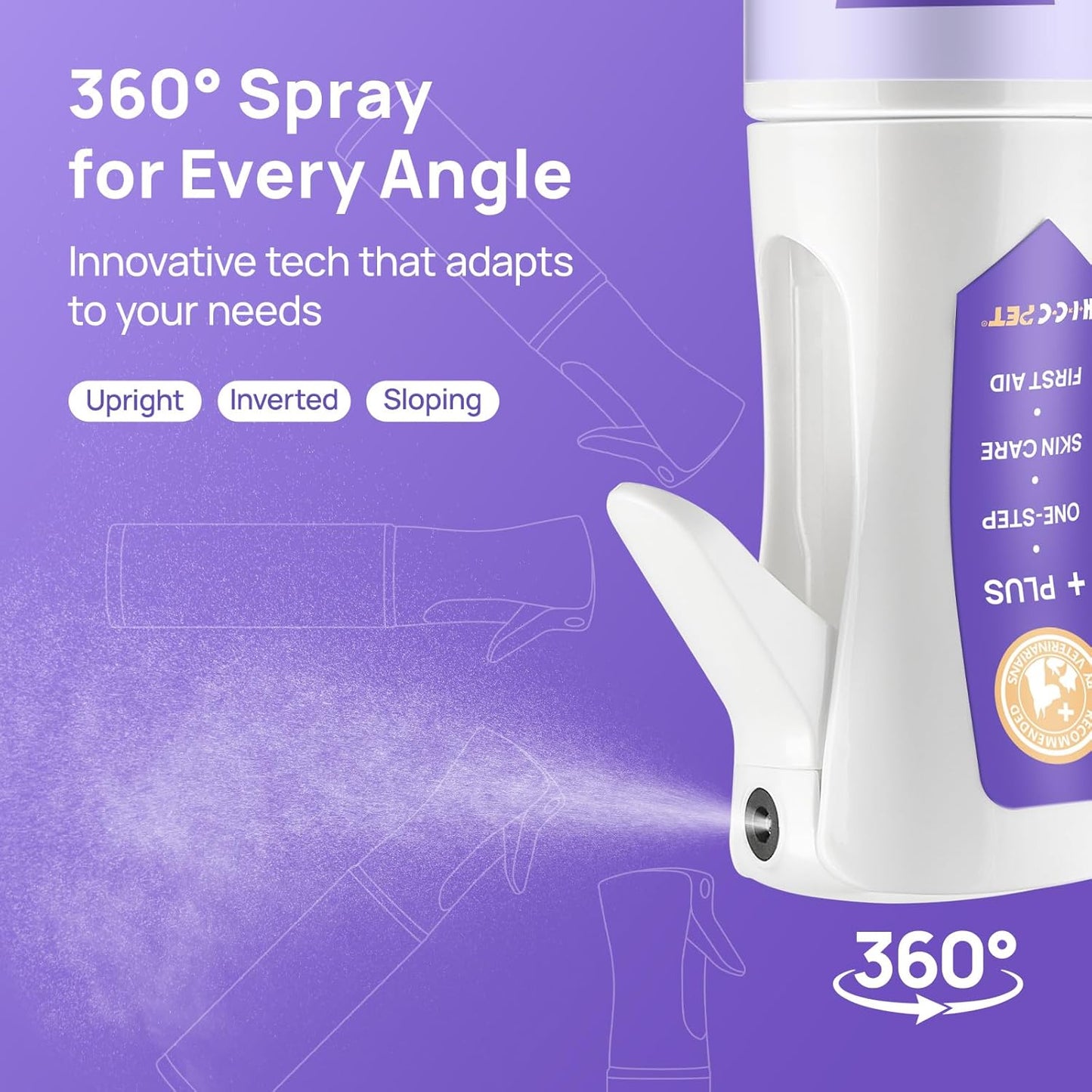 HICC PET Dog Hot Spot Treatment Spray, Itch Relief for Dog Care& Cat Care, 2X Strength for Dog Wound Care, Alleviate Dry Itchy Skin, Allergies, Inflammation, Dog Skin Irritation Treatment, 10 fl oz