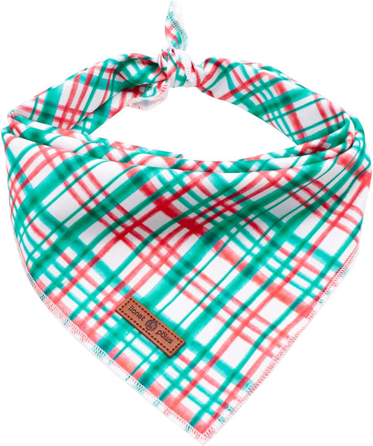 Lionet Paws Christmas Dog Bandana,Fabric Dogs Kerchief for Small Medium Dogs,Dog Cotton Triangle Bibs Scarf for Girl Boy