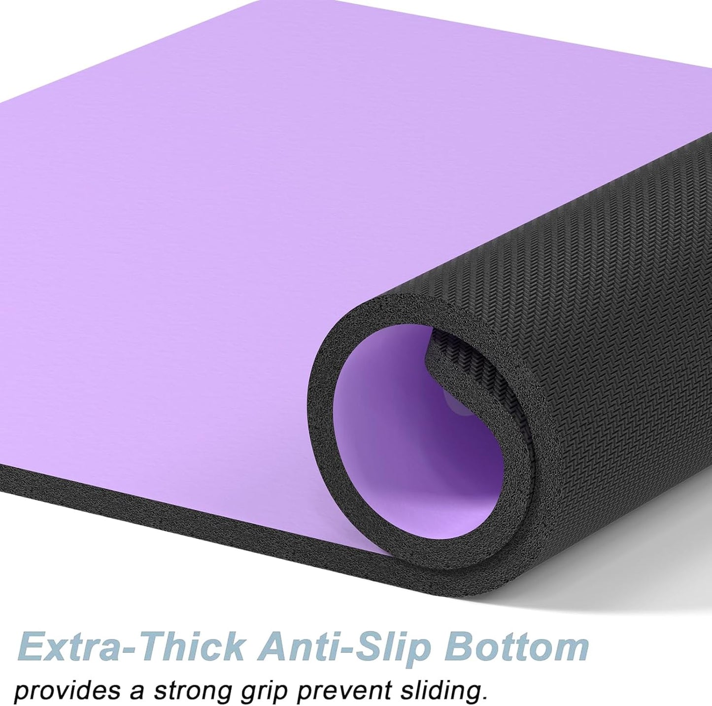 Rnivvi Dog Food Mat, 16" x 24" Footprint Absorbent Dog Cat Bowl Mat for Food and Water, Cute Anti-Slip Rubber Pet Feeding Rug Protect Floors, Puppy Placemat for Feeding & Watering Supplies, Purple