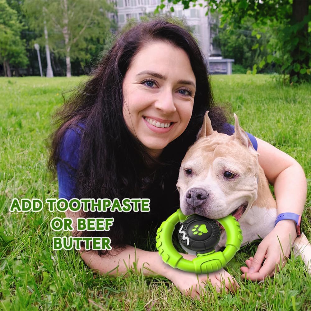 Dog Toys for Aggressive Chewers Large Medium Small Breed Indestructible Durable Tough Squeaky Dog Chew Toys to Keep Them Busy Nylon Rubber Interactive Dog Toys