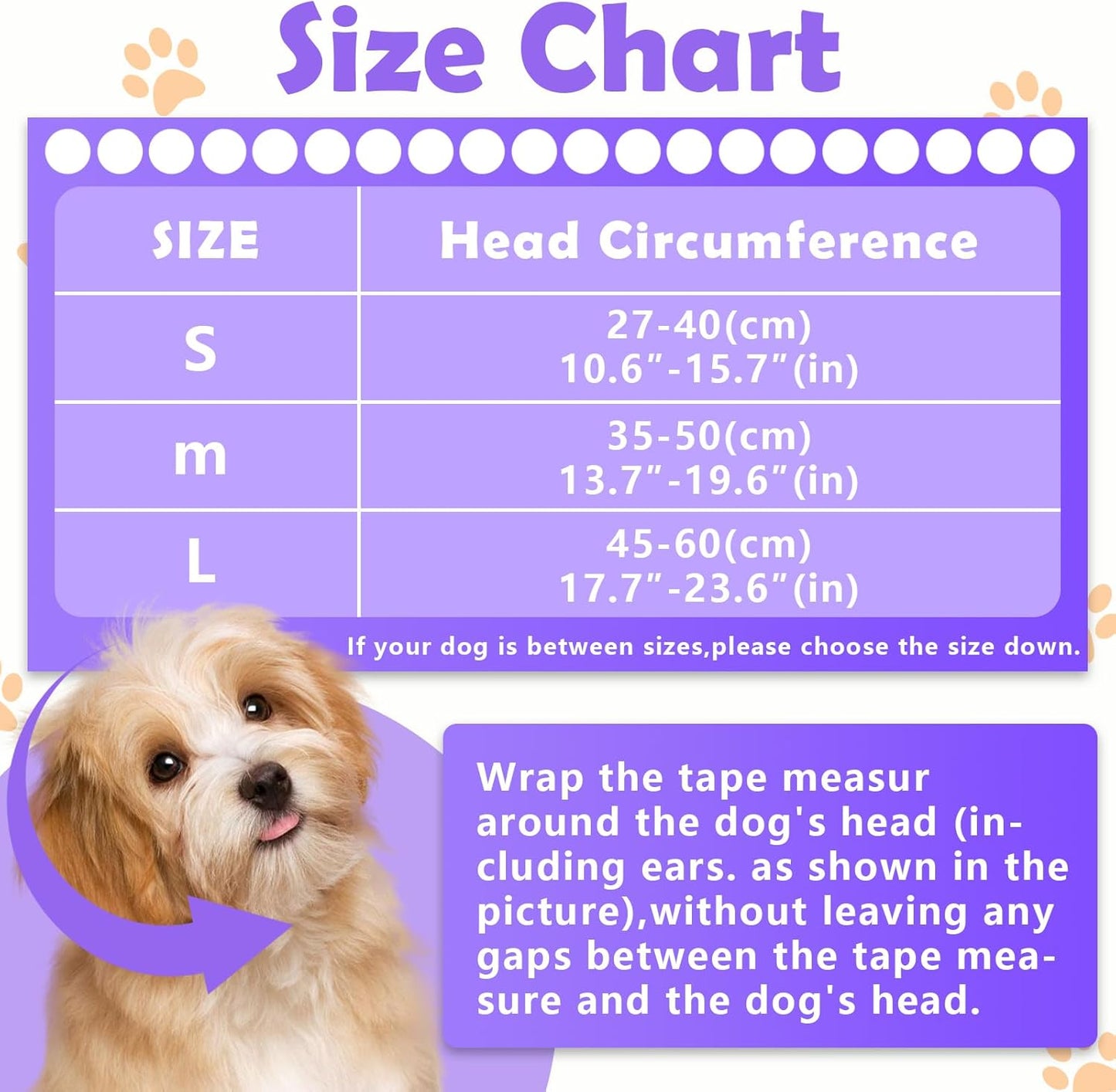 Dog Noise Cancelling Ear Muffs No Flap Ear Wraps for Dogs