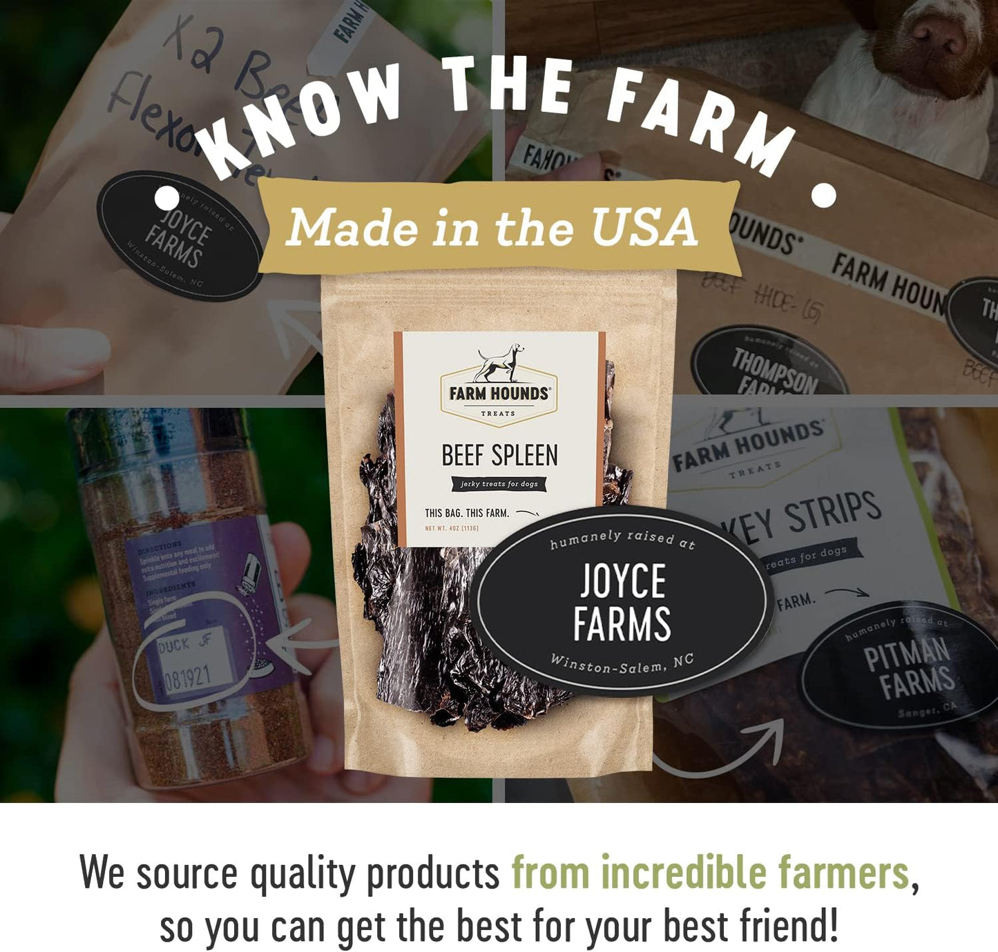 Farm Hounds - Beef Spleen - Premium Natural Beef Spleen Jerky For Dogs - Made From 100% Humanely Raised Cattle - Organ Treat - Great For Training & Treats - No Added Fillers - Made in USA -4oz -1 Pack