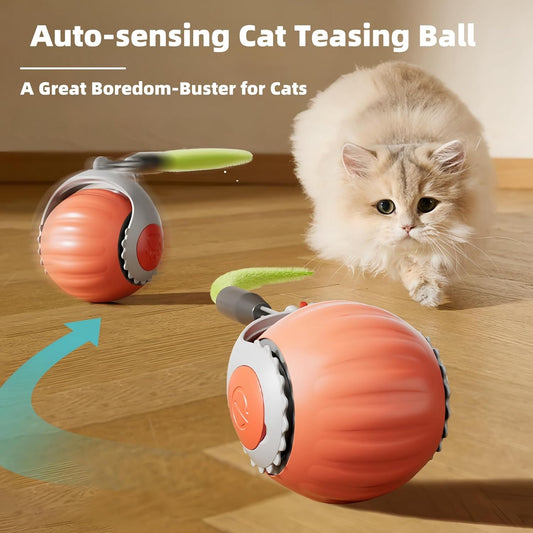 Upgraded speedy tail 2.0 cat toys Indoor Cat Interactive Toy: Sensor Cat Teasing Ball, Pet Electronic Chasing and Exercise Toy, Specially Designed for Bored Cats, Two Modes & One-Click Switching