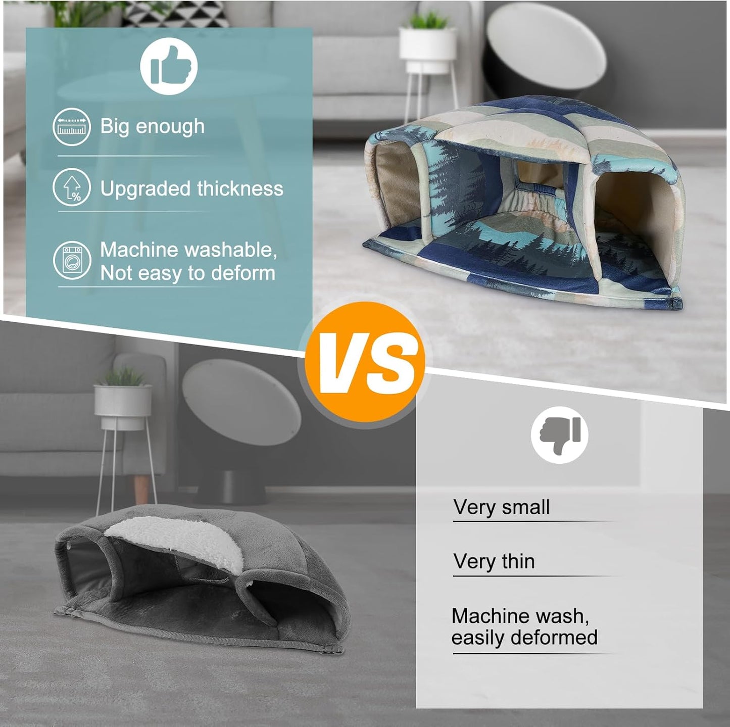 Unicorn Catcher Guinea Pig Hideout Large Guinea Pig Bed Cozy Guinea Pig House Warm Guinea Pig Tunnel Washable Guinea Pig Accessories for Small Pet Hamster/Chinchilla/Bunny