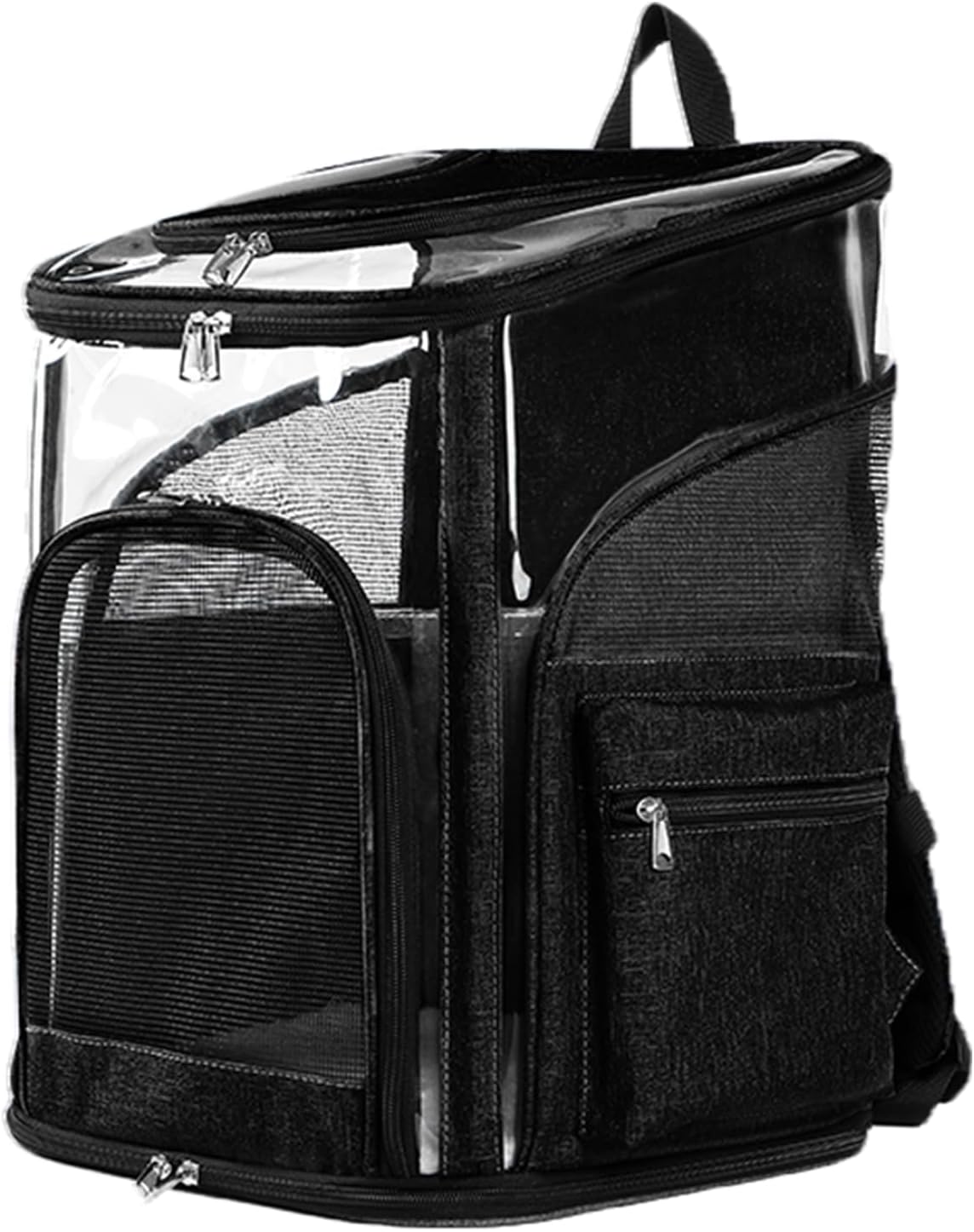 Cat Carriers Dog Carrier Pet for Small Medium Cats Dogs Puppies up to 25 Lbs, TSA Airline Approved Soft Sided, Collapsible Travel Puppy - Black Grey (M: 13" LX11.4 WX17.3 H, Black)