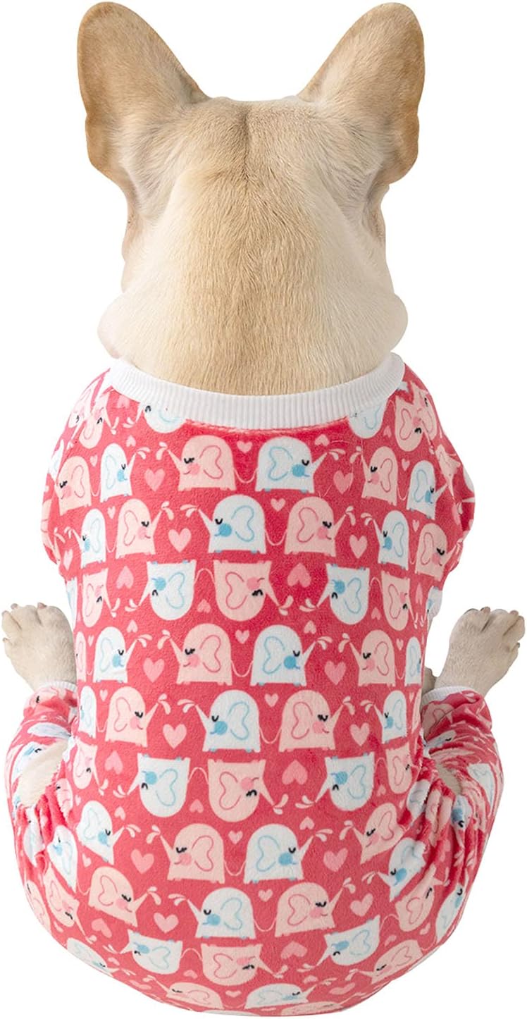 CuteBone Dog Halloween Pajamas Puppy Onesies Small Dogs Soft Pjs Coat Cat Apparel Comfy Pet Christmas Clothes Outfit Doggie Bodysuit P145M