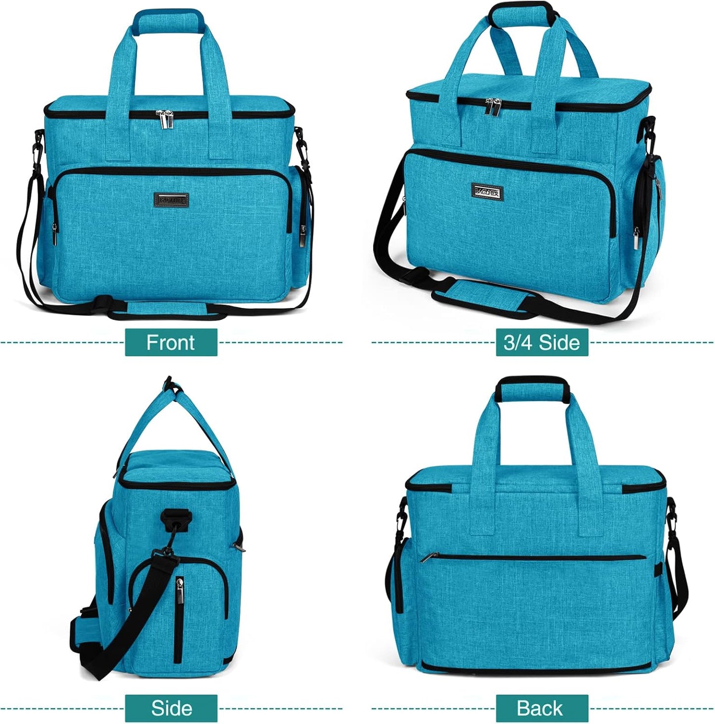 BAGLHER Dog Travel Bag, Pet Travel Bag (ALL Pet Travel Supplies), With 2 Pet Food Containers and 2 Collapsible Silicone Bowls; Essential Kits for Pet Travel Sky Blue