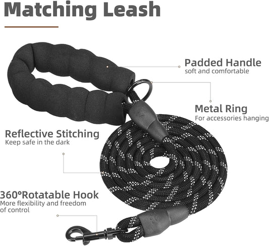 PUPTECK No Pull Dog Harness Small Sized, Adjustable Reflective Dog Harness with Handle Easy Control, Comfortable Soft Padded Pet Vest Harness for Small Dogs, Plaid Black S