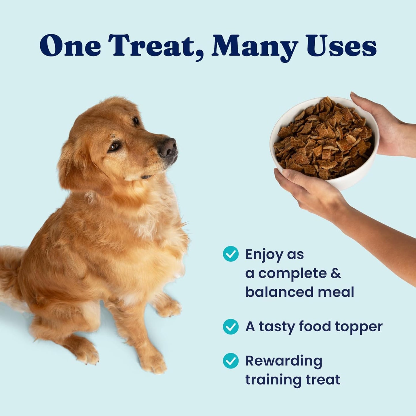 Solid Gold Air Dried Dog Food Toppers for Dry Food - Healthy Dog Treats w/Real Beef & Superfoods - Serve as a Complete Meal, Topper or Treats - Supports Muscle Growth, Immunity & Digestion - 2lb