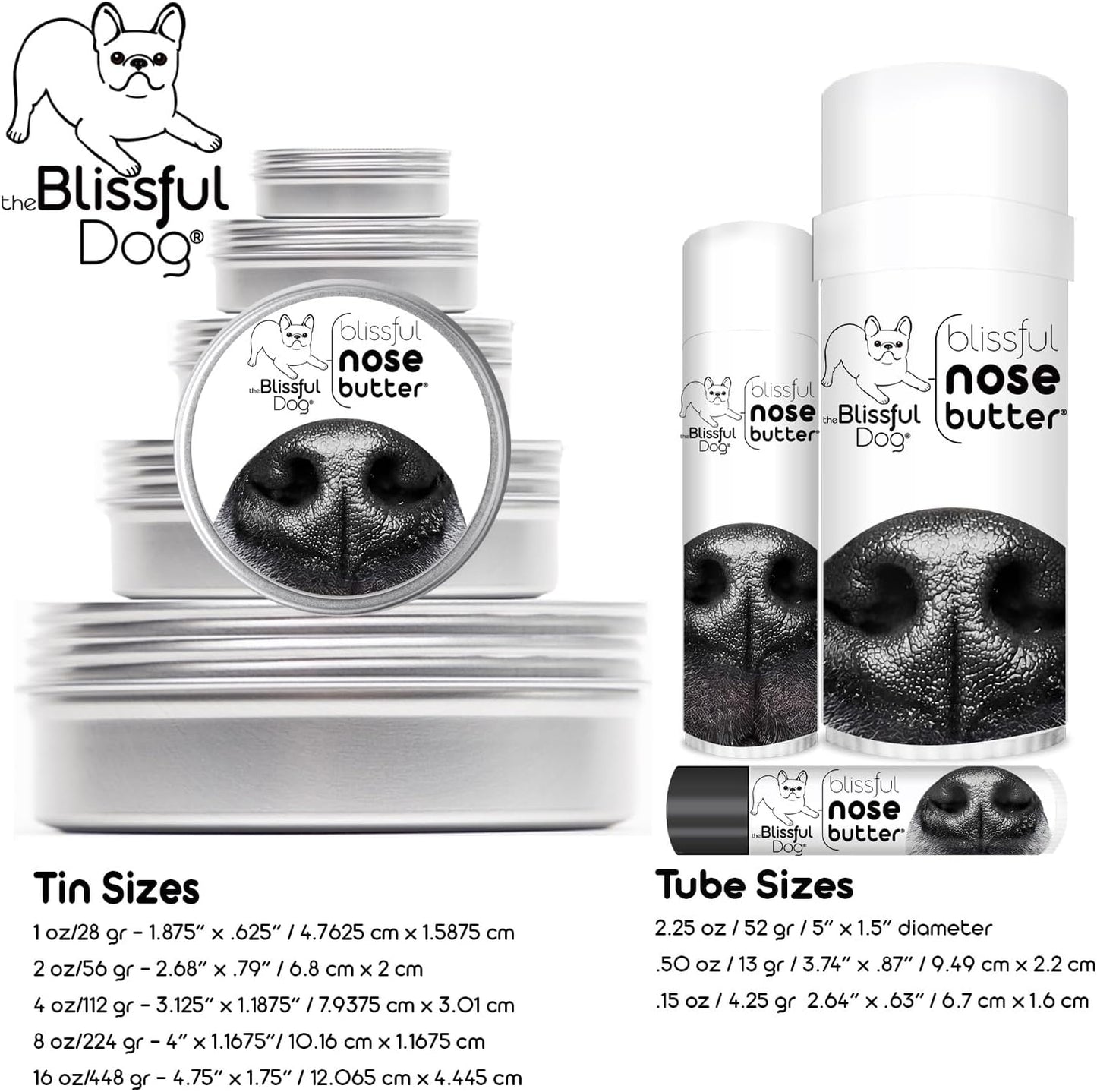 The Blissful Dog Neapolitan Mastiff Unscented Nose Butter - Dog Nose Butter, 2 Ounce