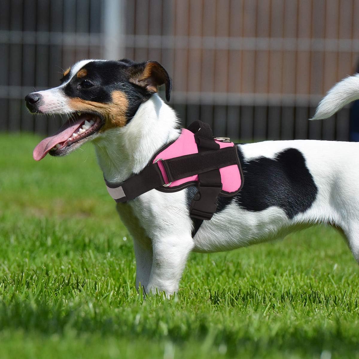 Bolux Dog Harness, No-Pull Reflective Dog Vest, Breathable Adjustable Pet Harness with Handle for Outdoor Walking - No More Pulling, Tugging or Choking (Pink, S)