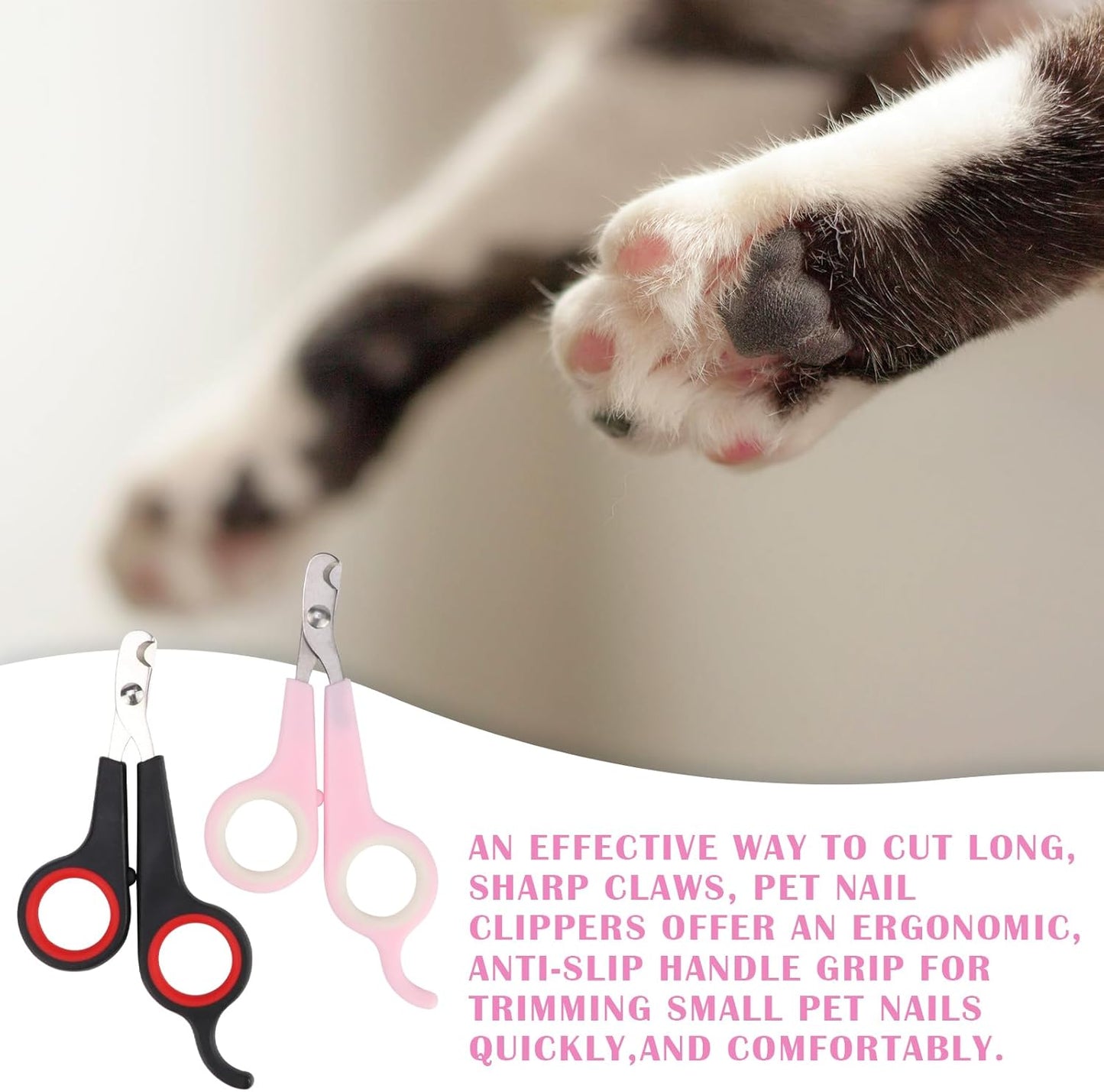 Pet Nail Clippers Grooming Tool Nail Scissors Clipper Nail Trimmers for Small Animals Pet Bird Parrot, 2.4x4.6 Inch