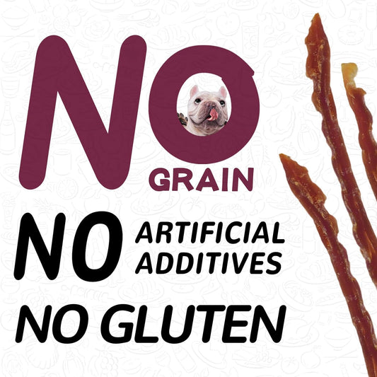 PAWUP Duck Jerky Strips Dog Treats, Training Treats for Dogs w/Taurine, Low Fat, Natural Duck Jerky Cuts for Small Dog, 12.5 oz