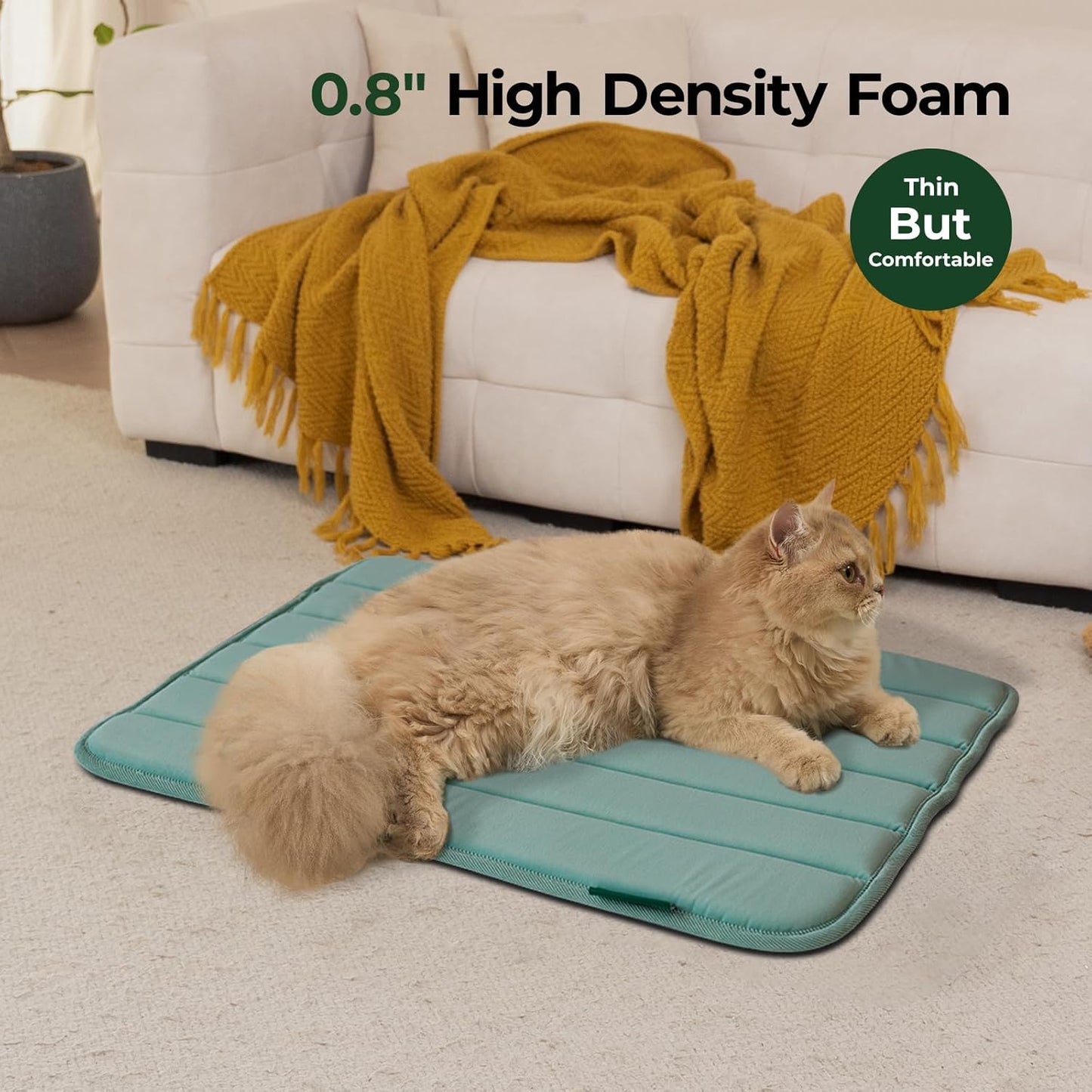 BALANCE Dog Crate Pad, Dog Foam Crate Mat Kennel Pad, Washable Water-Resistant Pet Bed Flat Dogs Cage Mat for Small Dogs