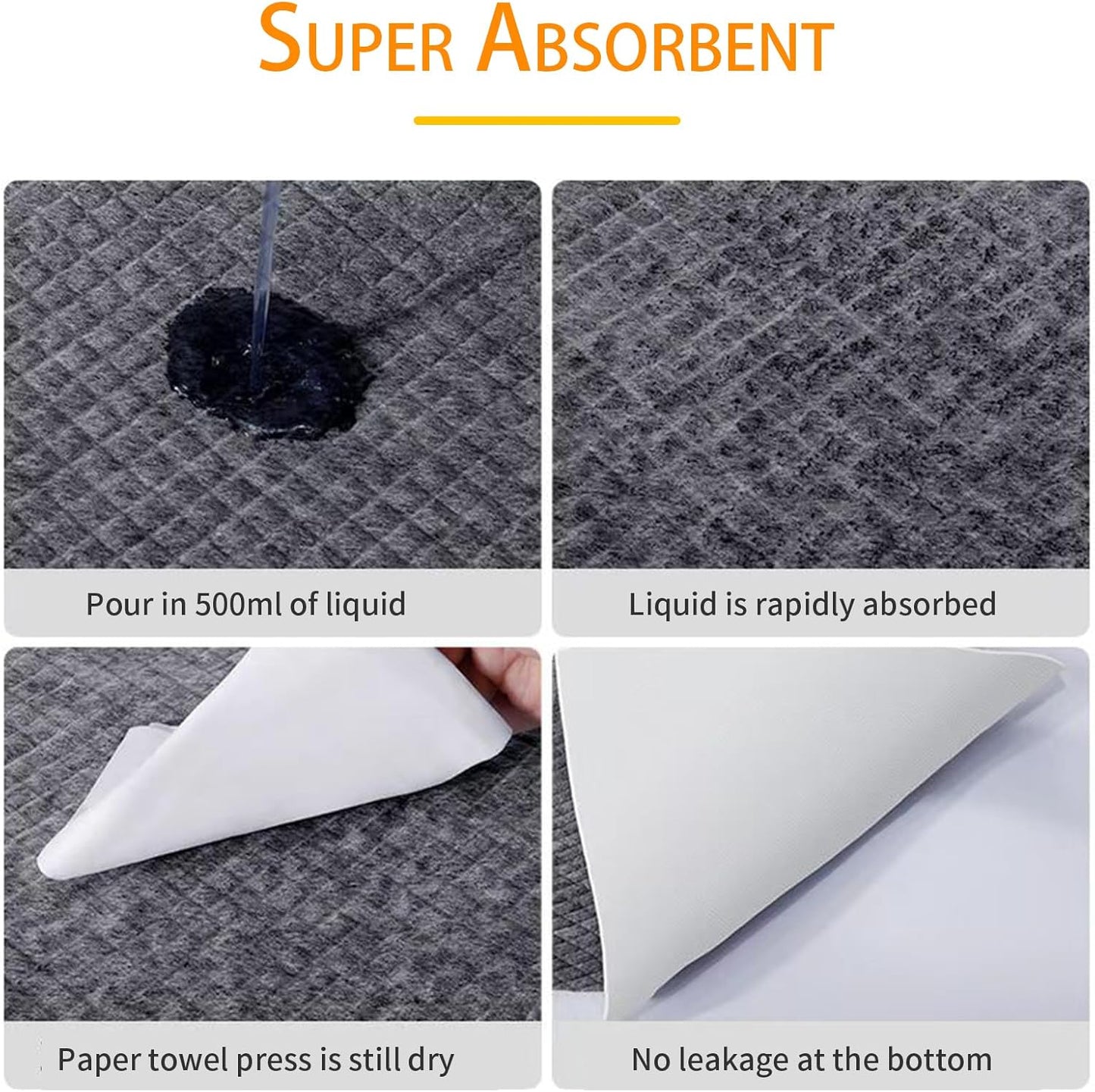 Dog and Puppy Pee Pads 50 Count, 23'' x 30'' Charcoal Odor-Control Puppy Pads with Leak-Proof Quick-Dry Design, Pet Training Pads for Potty Training Strong Absorbency