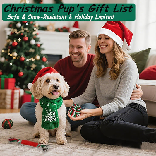 Dog Toys 15 Pack for Teeth Cleaning and Fun, Puppy Teething Chew Toys Tug Rope Squeaky Treat Balls & Rubber Tous Bulk– Variety Dog Gifts Set Reduce Anxiety & Save Furniture, Christmas