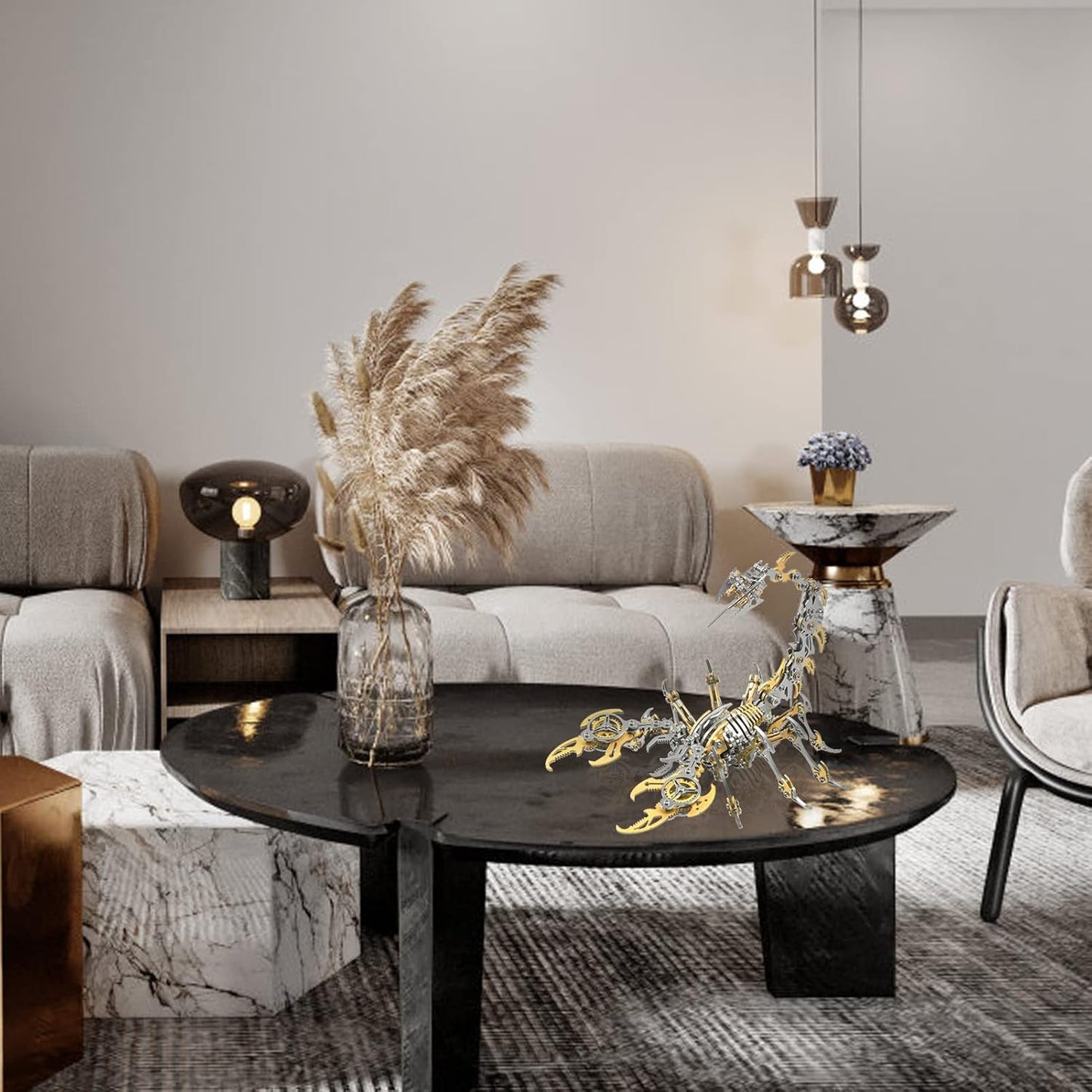 Scorpion 3D Metal Puzzles Kits for Adults Teens – 454 Pcs – Mechanical Assembly Models – 4 Hours to Build – Ideal for Gifts and Decorations (Golden)