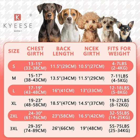 KYEESE 2Pack Dog Sweater Soft Dogs Clothes Stretchy Pets Sweatshirt Warm Pets Coats Pullover Dog Sweaters for Medium Dogs Girl Turtleneck Large Pet Sweater
