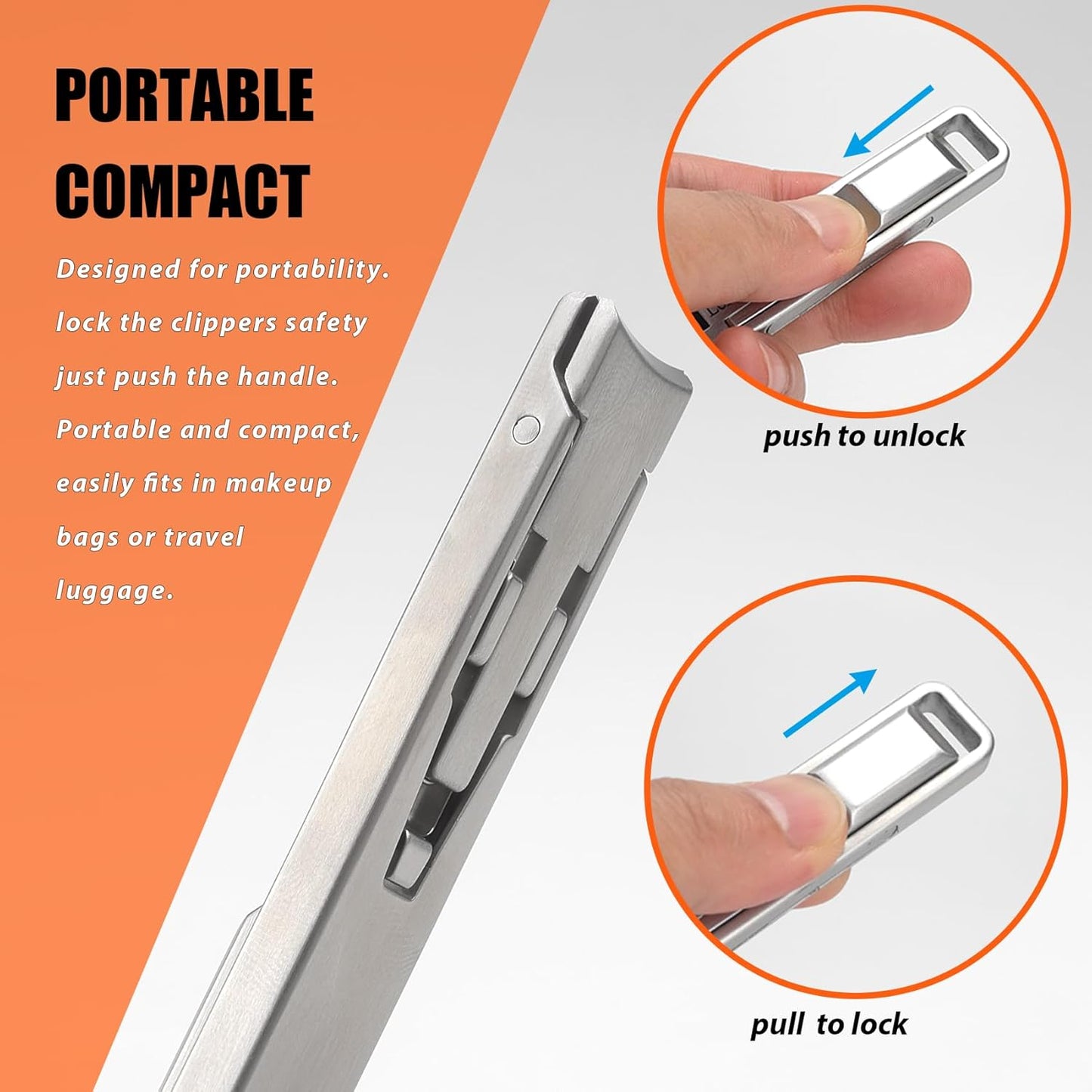 Nail Clipper for Thick Toenails and Fingernails, Portable Toenails Clippers for Seniors, Nail Cutter with Catcher, Nano Glass Nail Buffer, Gifts for Stocking Stuffers Men Women