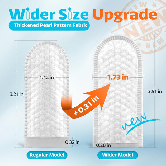 OBSEDE Extra Large 1.73" Dog Ear Wipes & Cat Ear Cleaner – Wider Finger Wipes for Quicker Easier Cleaning Soothes Itch Controls Odor Reduce Wax Regular Grooming Gentle Coconut Scent, 50 Count