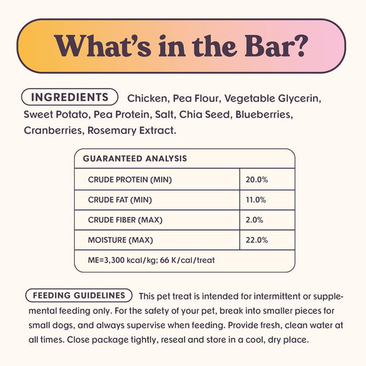 Bundle x Joy Rise & Shine Dog Treats, Chicken Jerky, Snack Bars, Puppy Training Treats, Natural Superfood, Grain, Corn, Poultry & Soy Free, 16oz